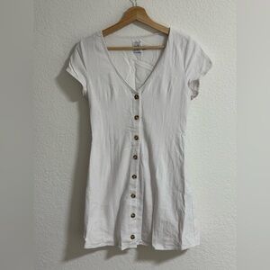 Princess Polly White Short Sleeve Dress - 100% Cotton